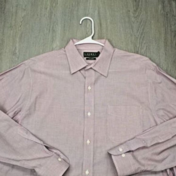 Lauren Ralph Lauren Men's Dress Shirt Non Iron Formal Long Sleeve 34/35 - Picture 2 of 7